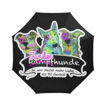 Regenschirm "Familienhunde Schwarz"