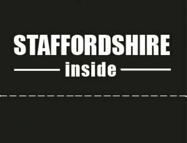 Autoetikett "STAFFORDSHIRE inside"